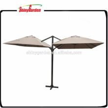 Doppelter Baldachin Dachpatio hängender Regenschirm im Freien